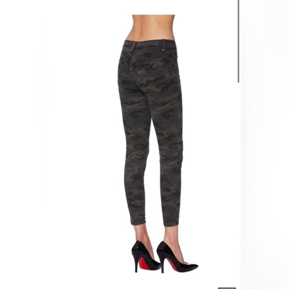 Etienne Marcel Moto Green Camo Skinny Jeans, 26